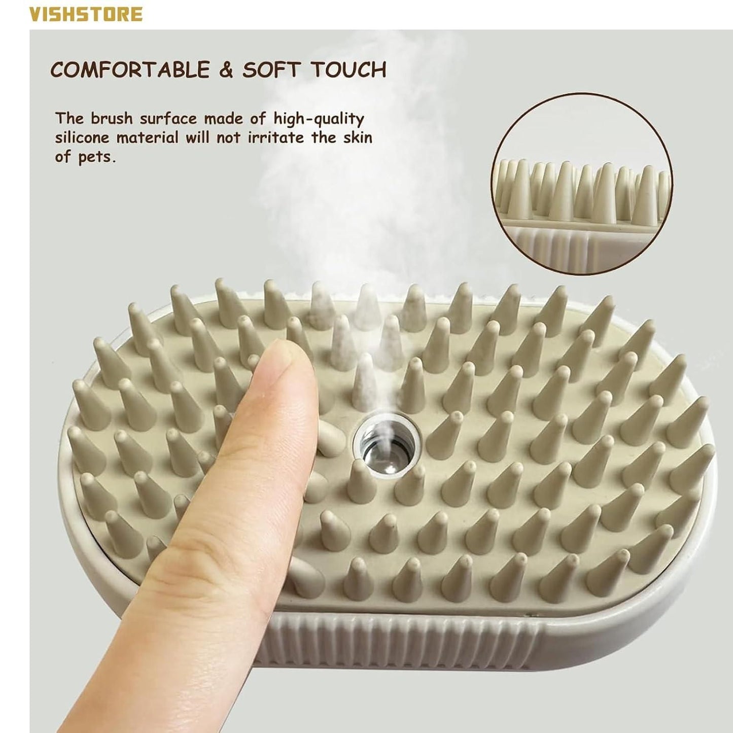 Brosse vapeur pour chien/chat