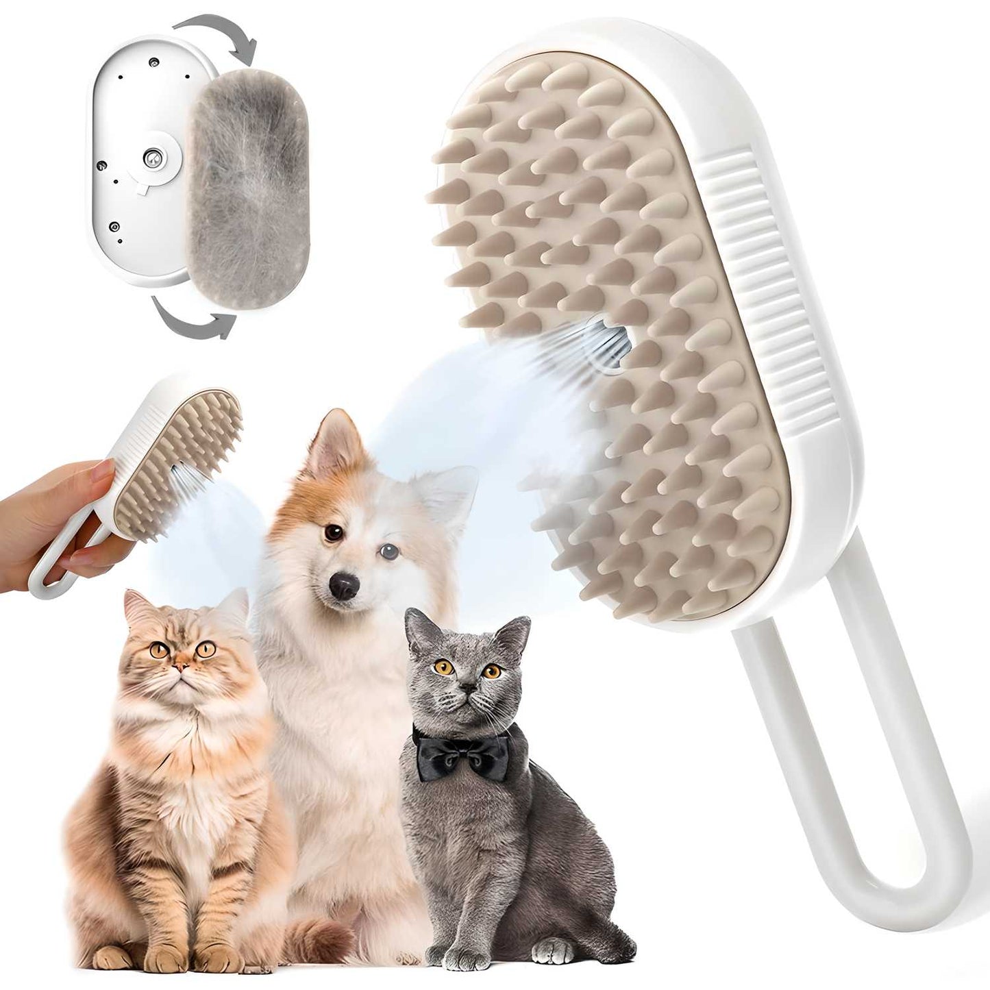 Brosse vapeur pour chien/chat
