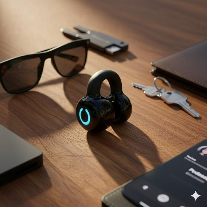 Écouteur Bluetooth à conduction osseuse - Conception stéréo mono-auriculaire à clip